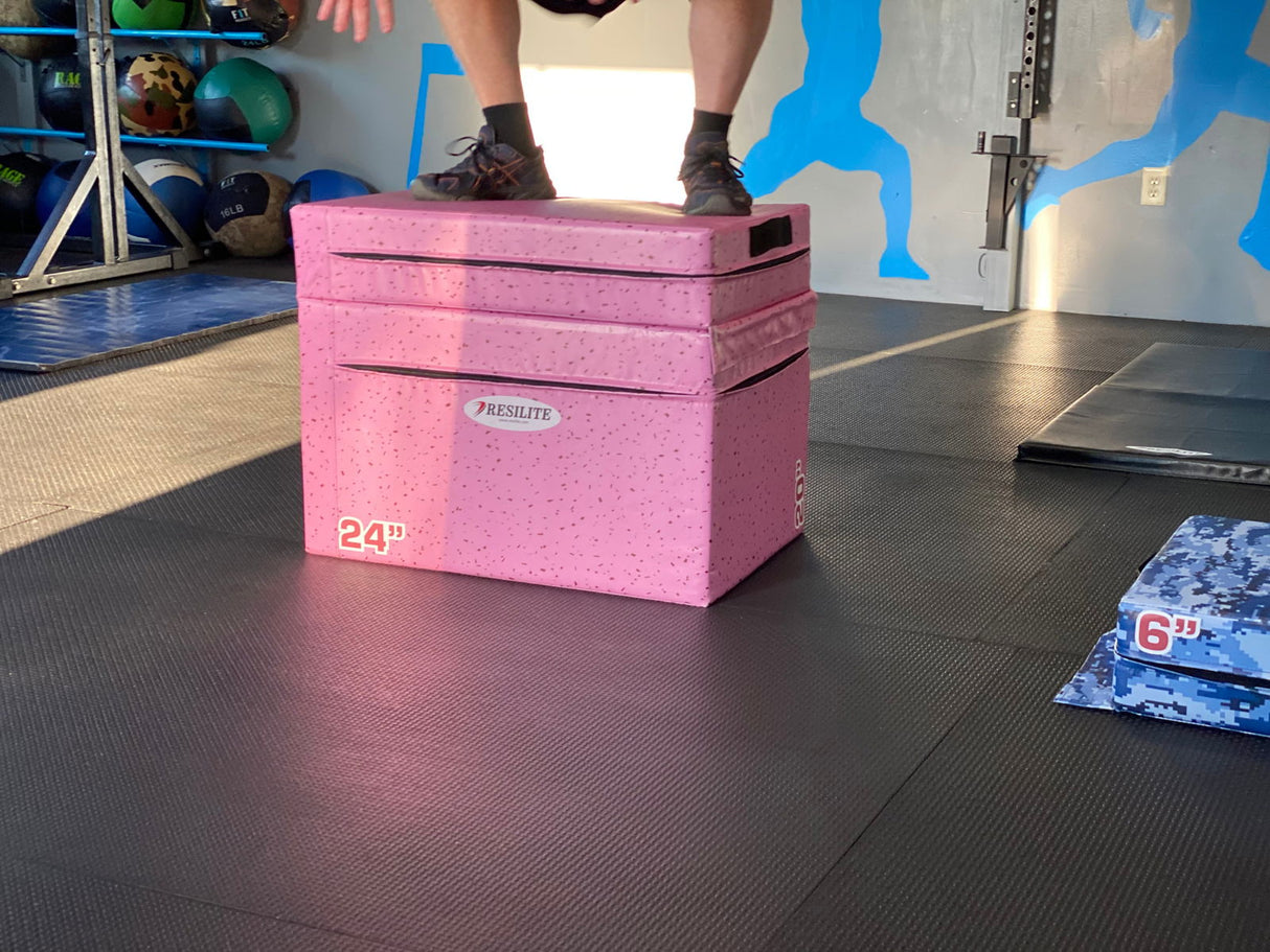 Foam Plyo Boxes - Six Heights-in- One Foam Plyo Box - Resilite Mats