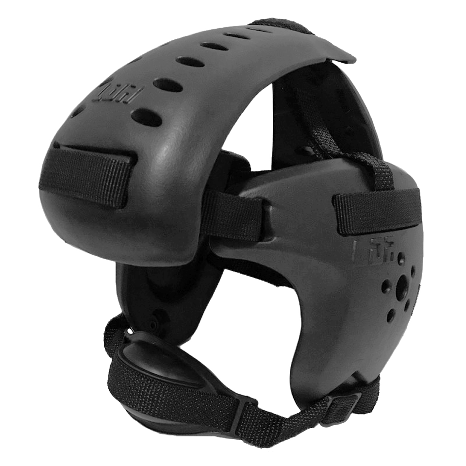 Earguard XP-4 Wrestling Headgear (Extra Rear Pad) - Adult Black with Black Straps