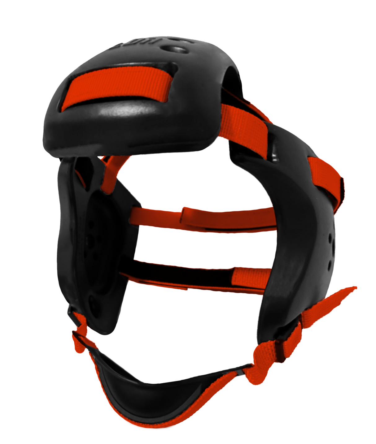Earguard XP-4 Wrestling Headgear (Extra Rear Pad) - Adult Black with Orange Straps