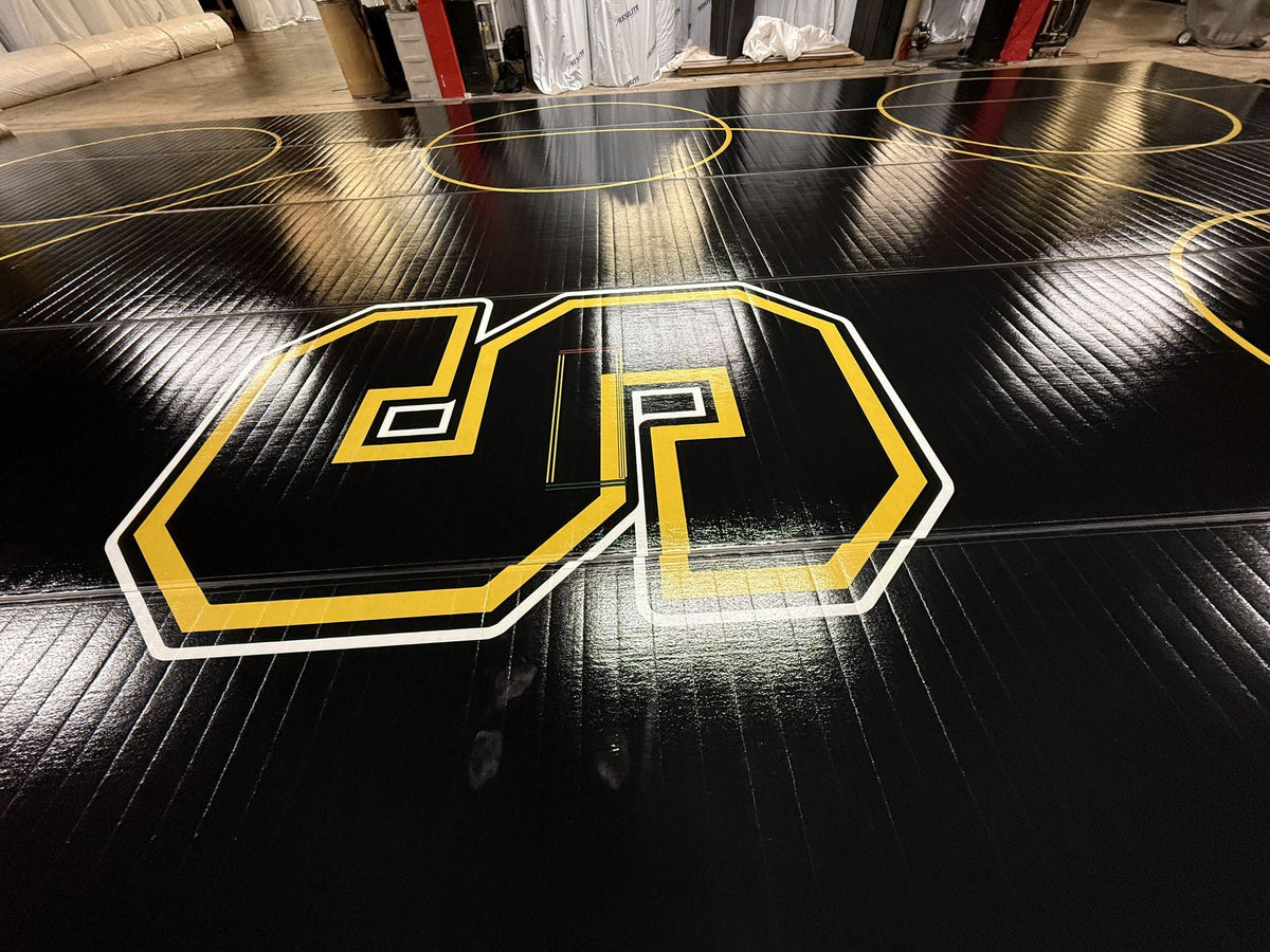 Flex 3 Wrestling Mat 41' 4"' x 47' Black 7 Sections