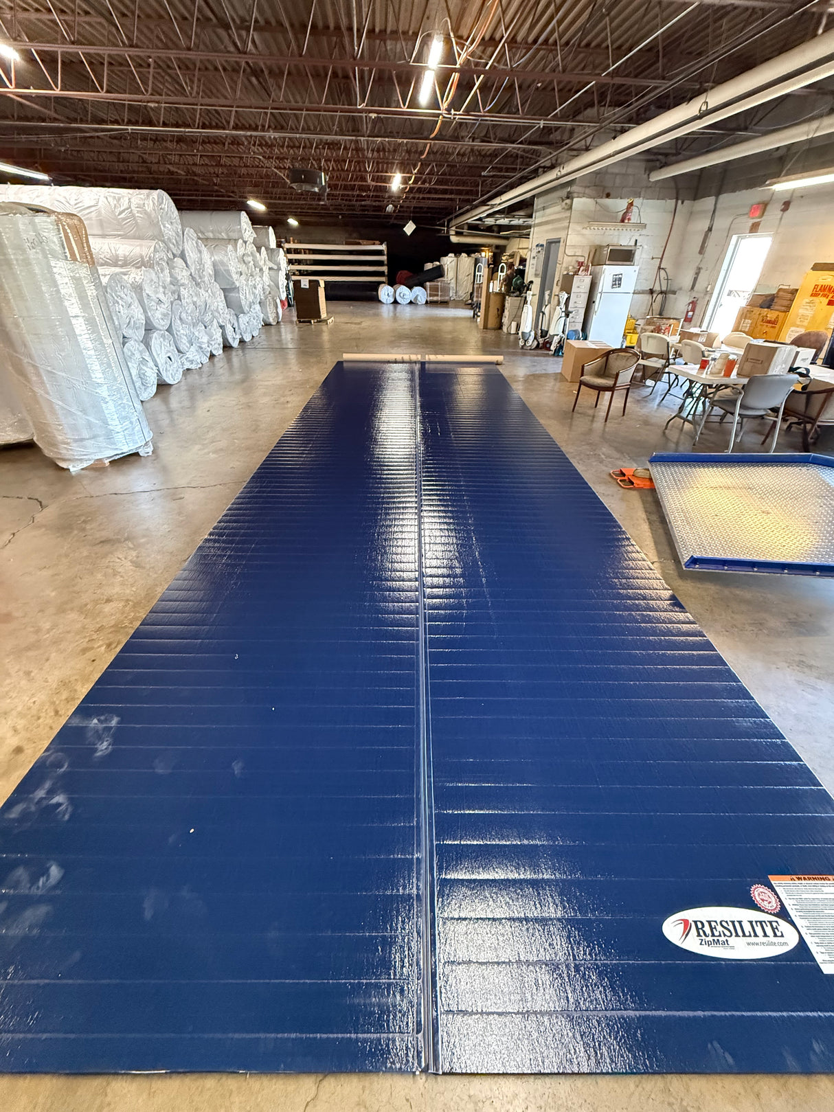 Flex 3 Wrestling Mat 10' x 30' Navy Blue - 2 Section