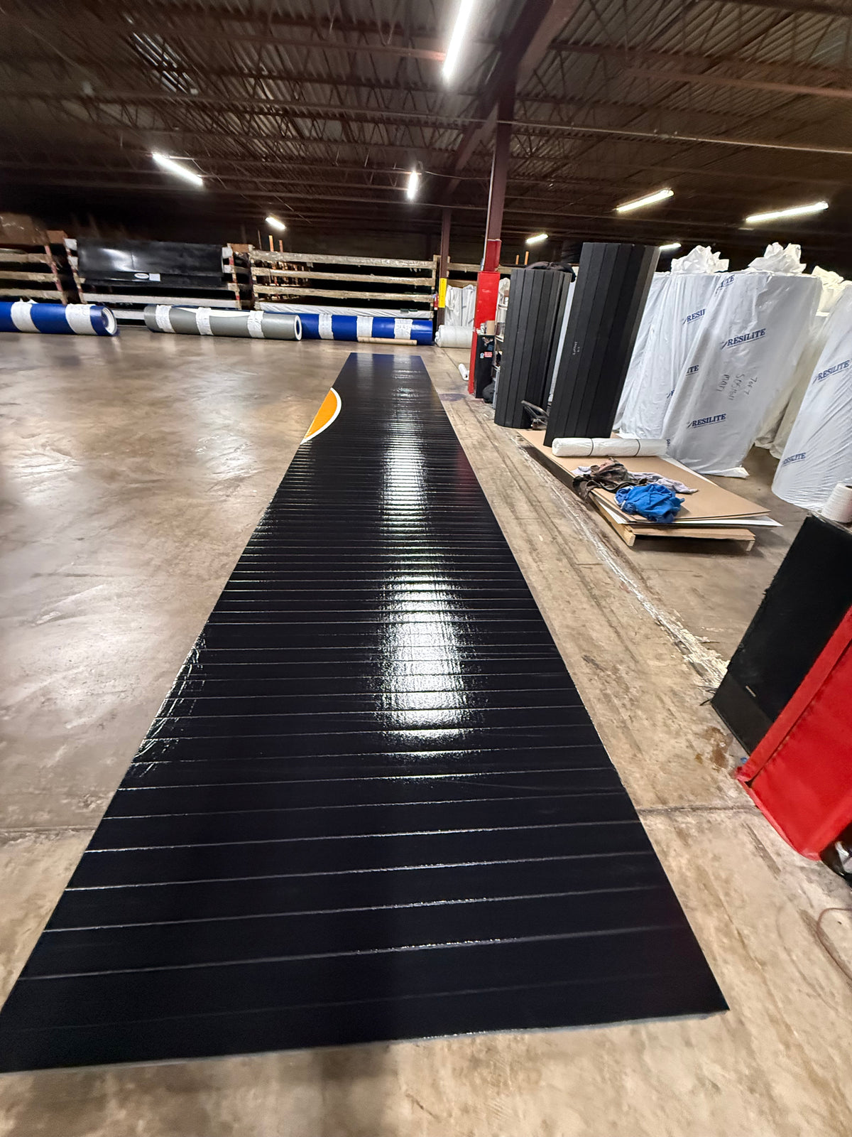 Flex 3 Wrestling Mat 6' x 42' Black 1 Section