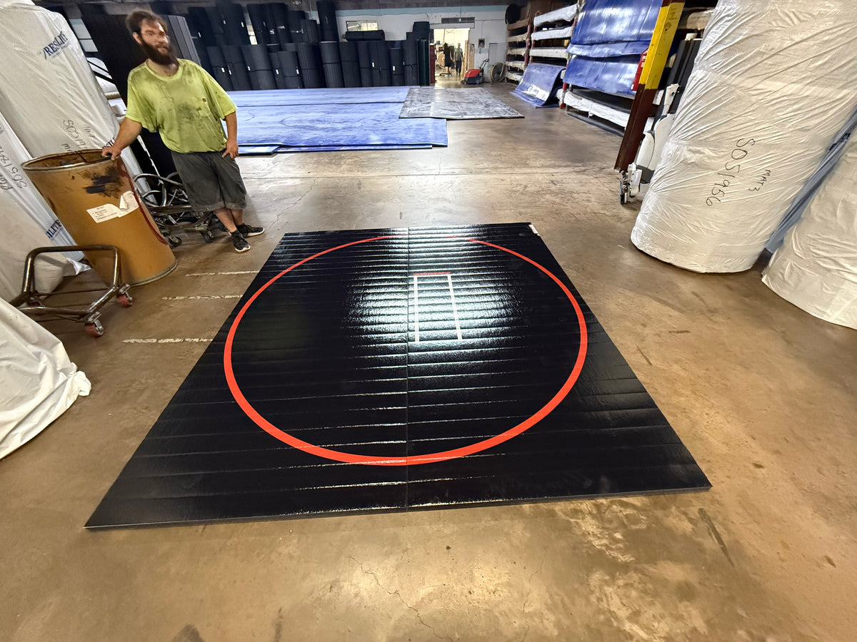 Flex 3 Wrestling Mat 9' 4" x 8' 6" Black 2 Section