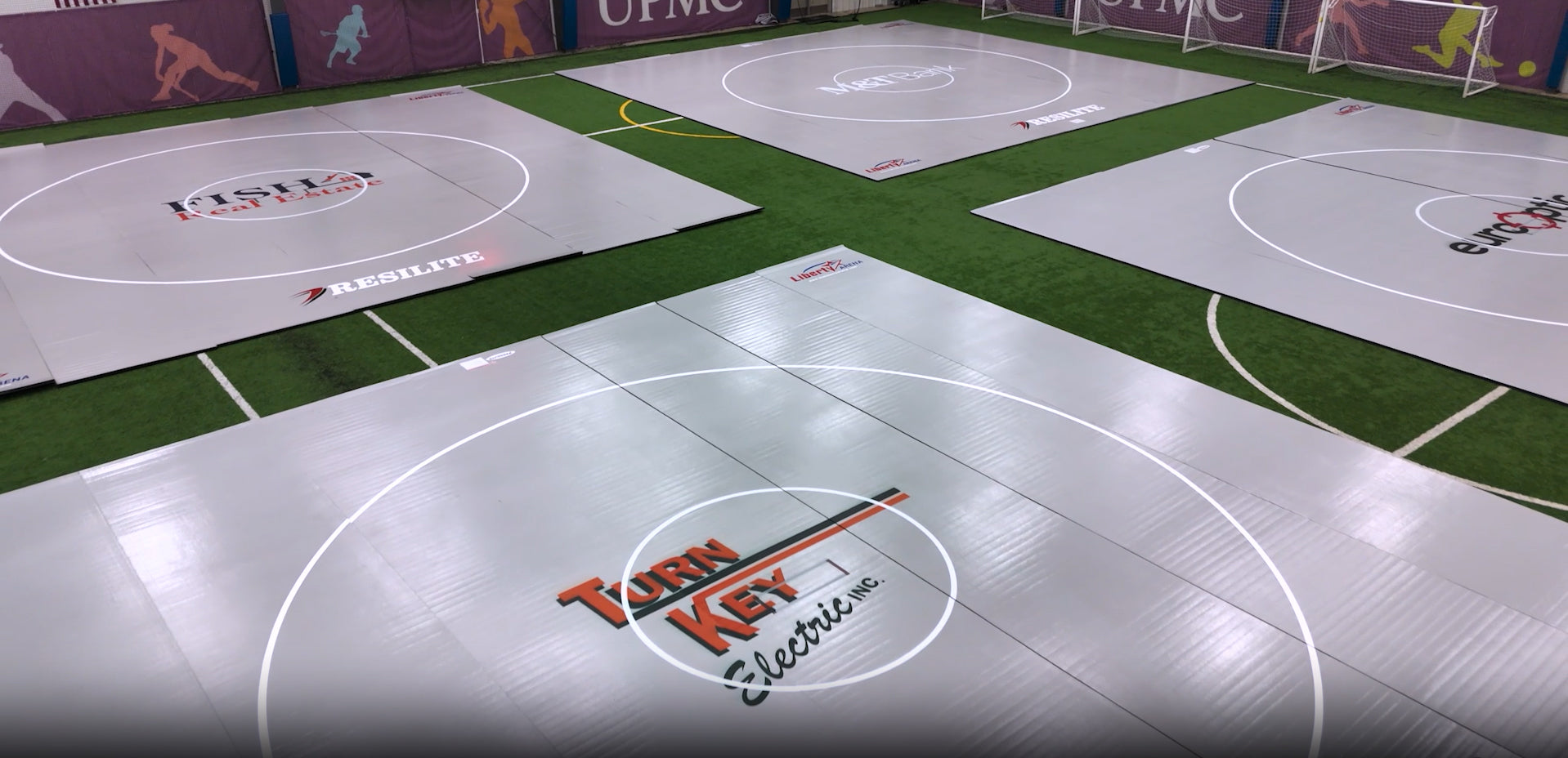 Liberty Arena Wrestling Mats using Resilite Fundraising Opportunities