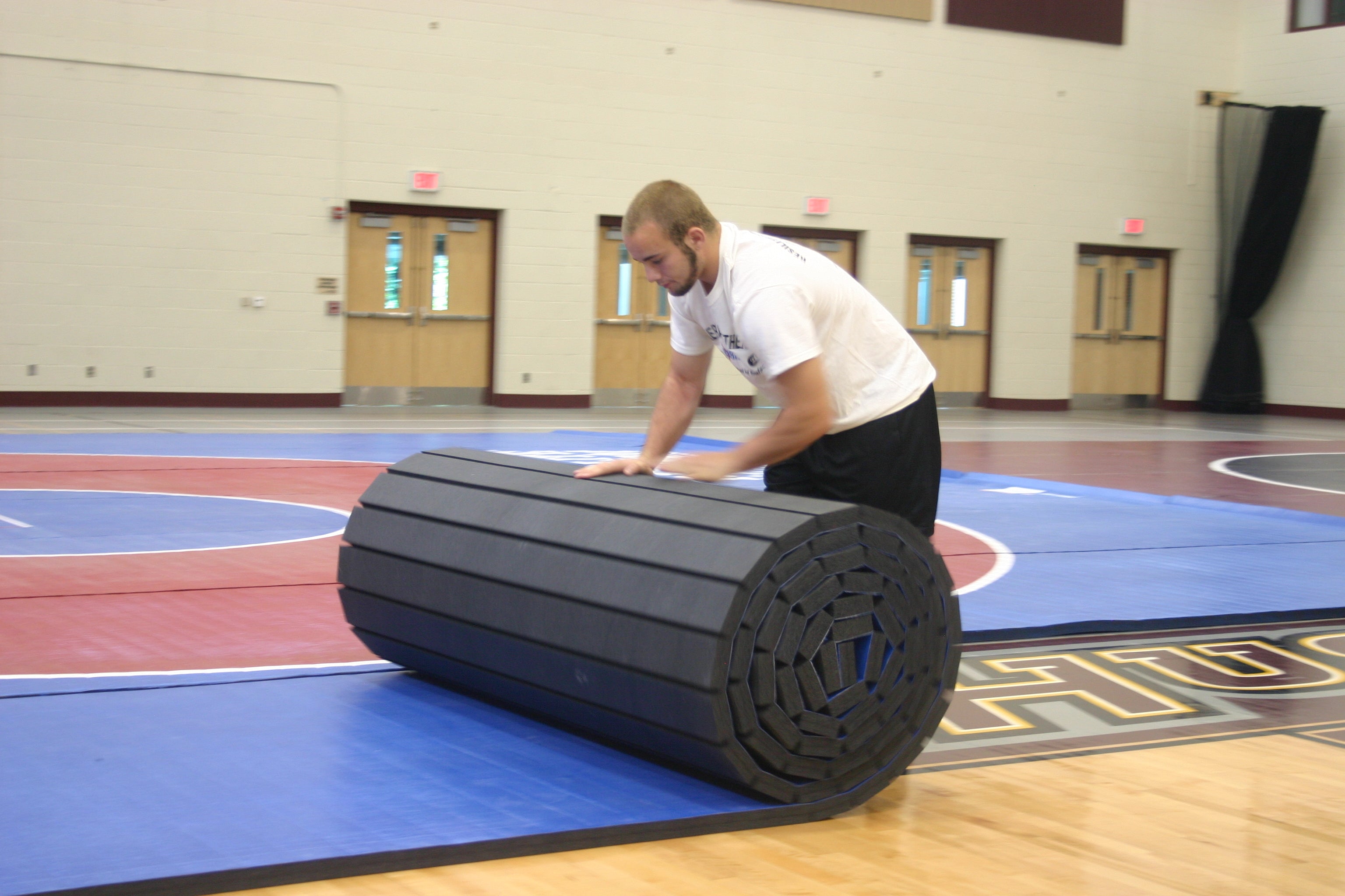Liteweight Wrestling mat rolled 