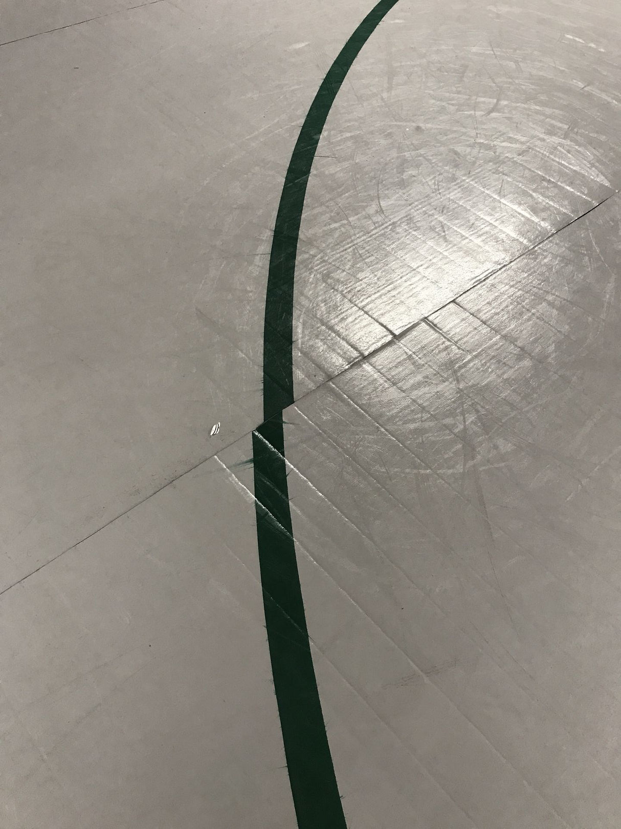 Liteweight Painted Wrestling Mat 42' x 42' Light Gray with black logo