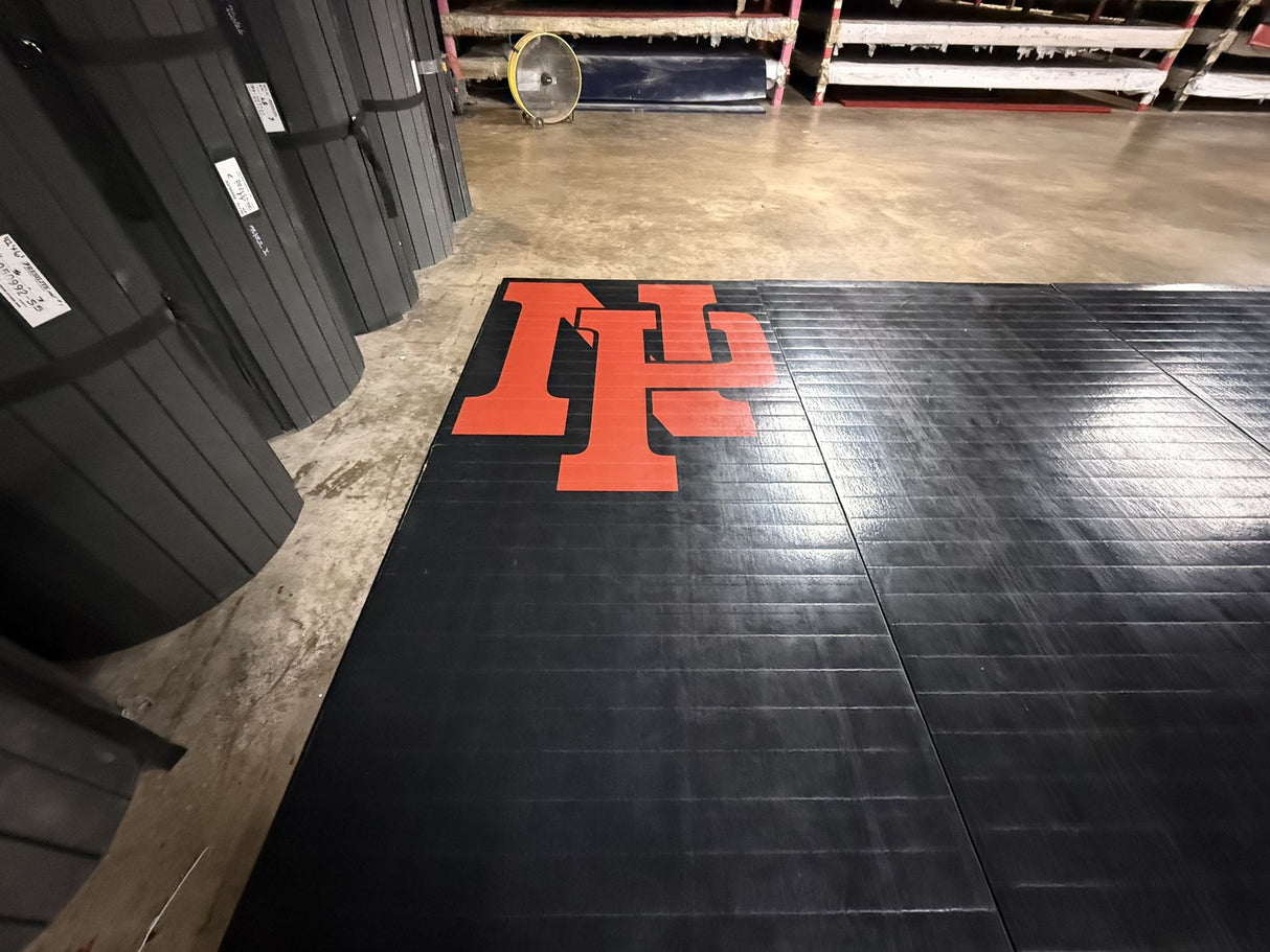 Flex 3 Wrestling Mat 40' x 40' Black With Orange Markings