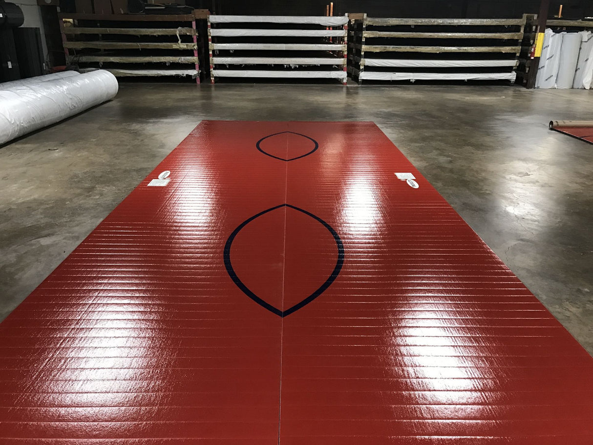 Flex 3 Wrestling 12' x 29' Red and Cobalt - 2 Sections