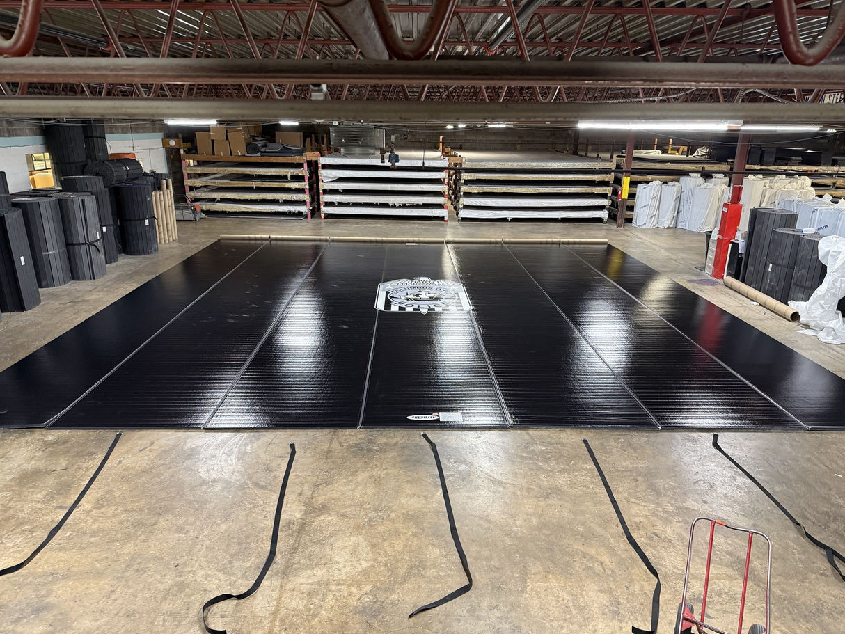 Wrestling Mat - Flex 3 -Mat 40' x 40' - 7 Sections -Black