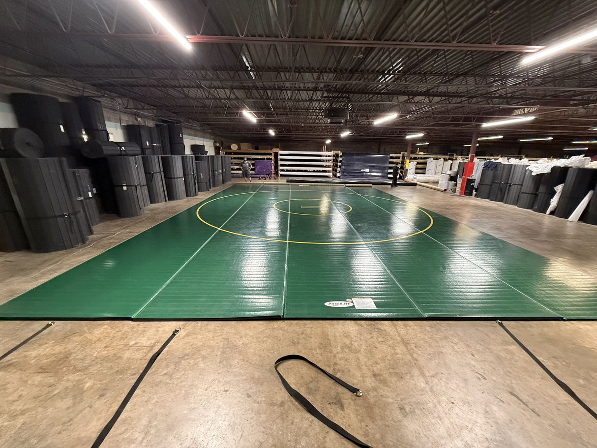 Flex 3 Wrestling Mat 30' x 45' Kelly Green - 5 Sections