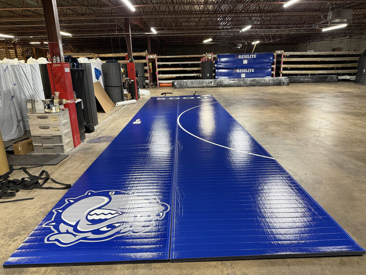 Flex 3 Wrestling 11' x 40' Bright Blue - 2 Sections