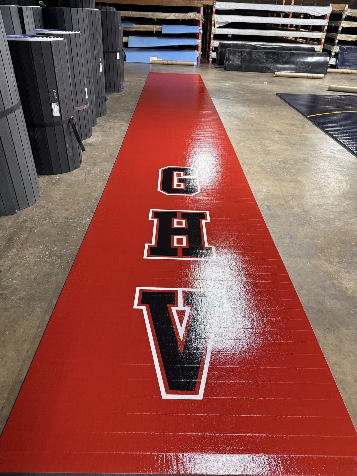 Flex 3 Wrestling Mat - 6' x 42' -Red