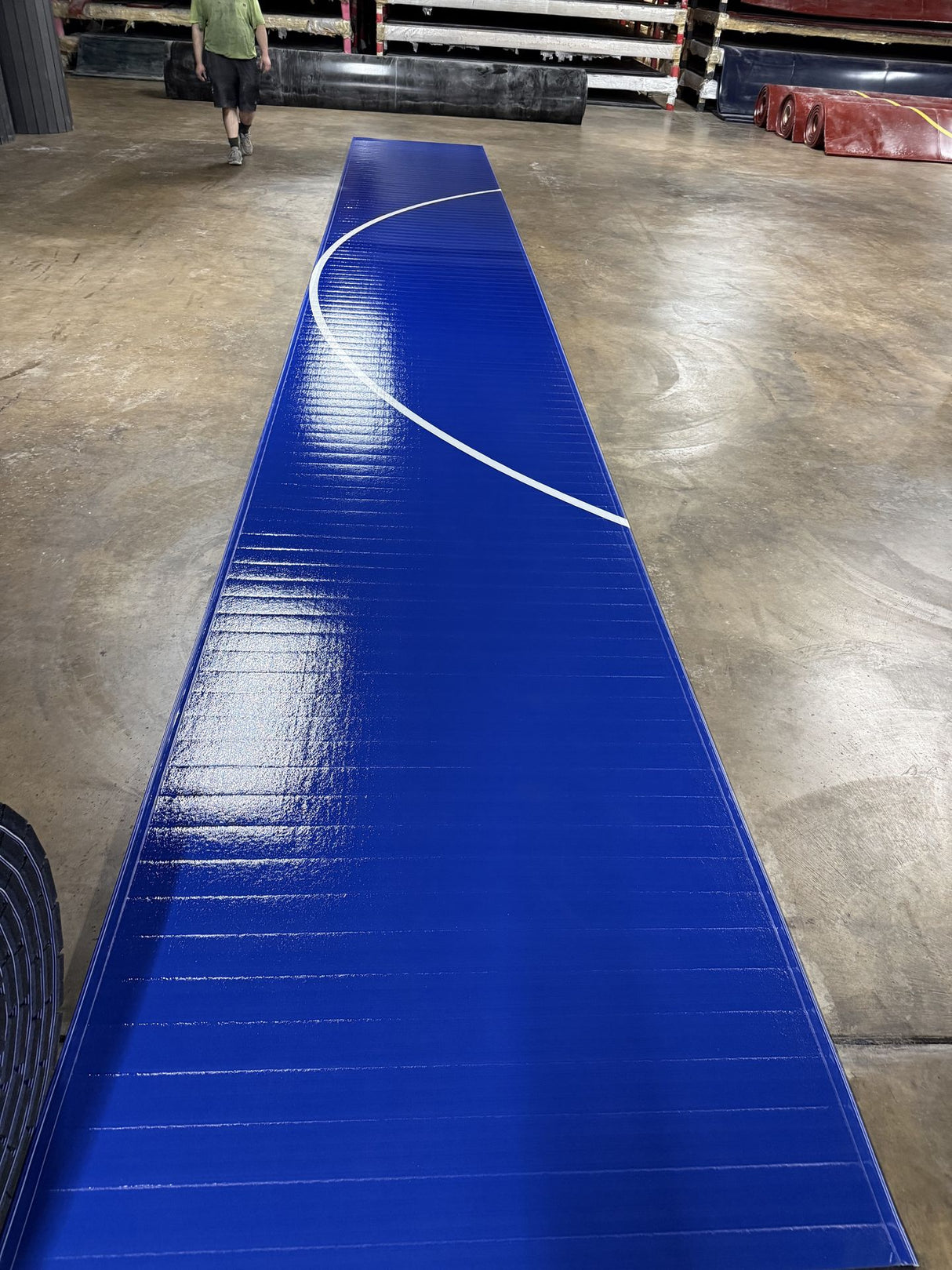 Flex 3 Wrestling Mat - 5' x 38' Bright Blue