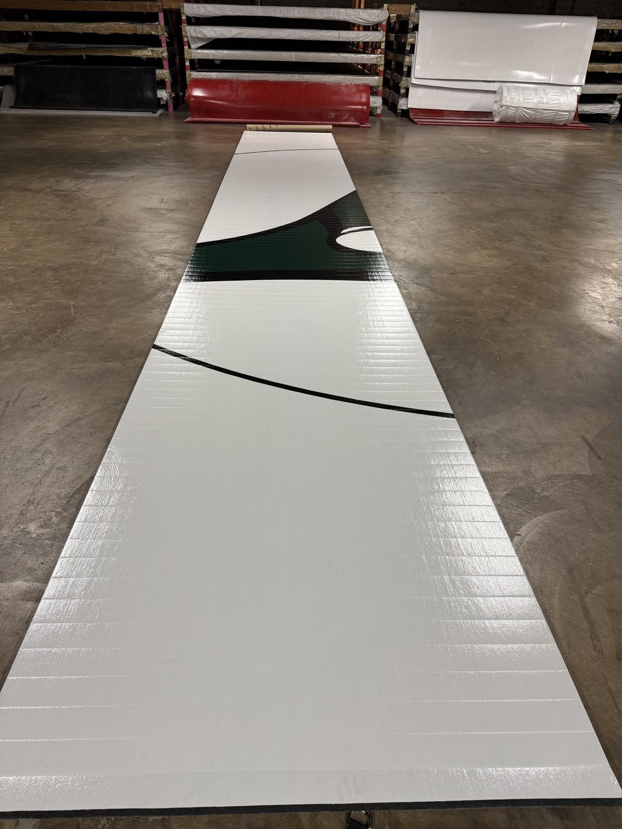 Flex 3 Wrestling Mat -6' x 42' White and Black