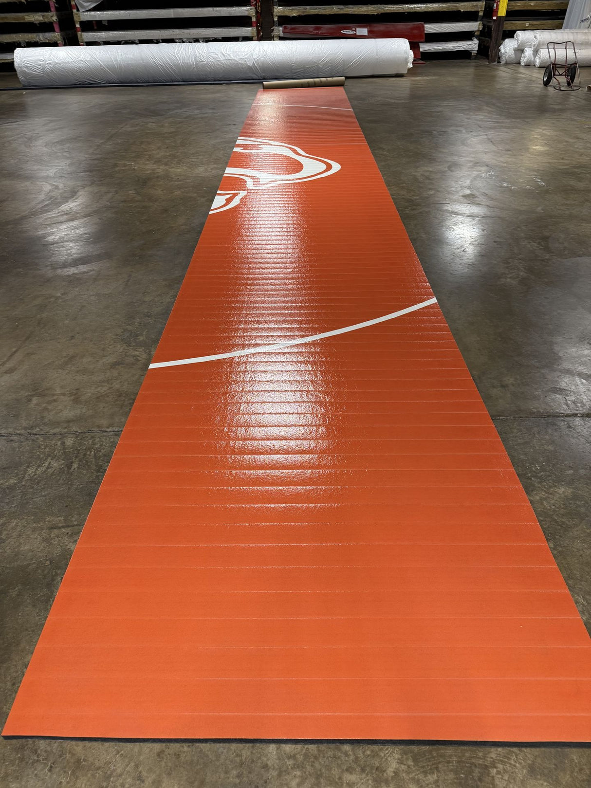 Flex 3 Wrestling Mat 6' x 42' Orange- 1 Section