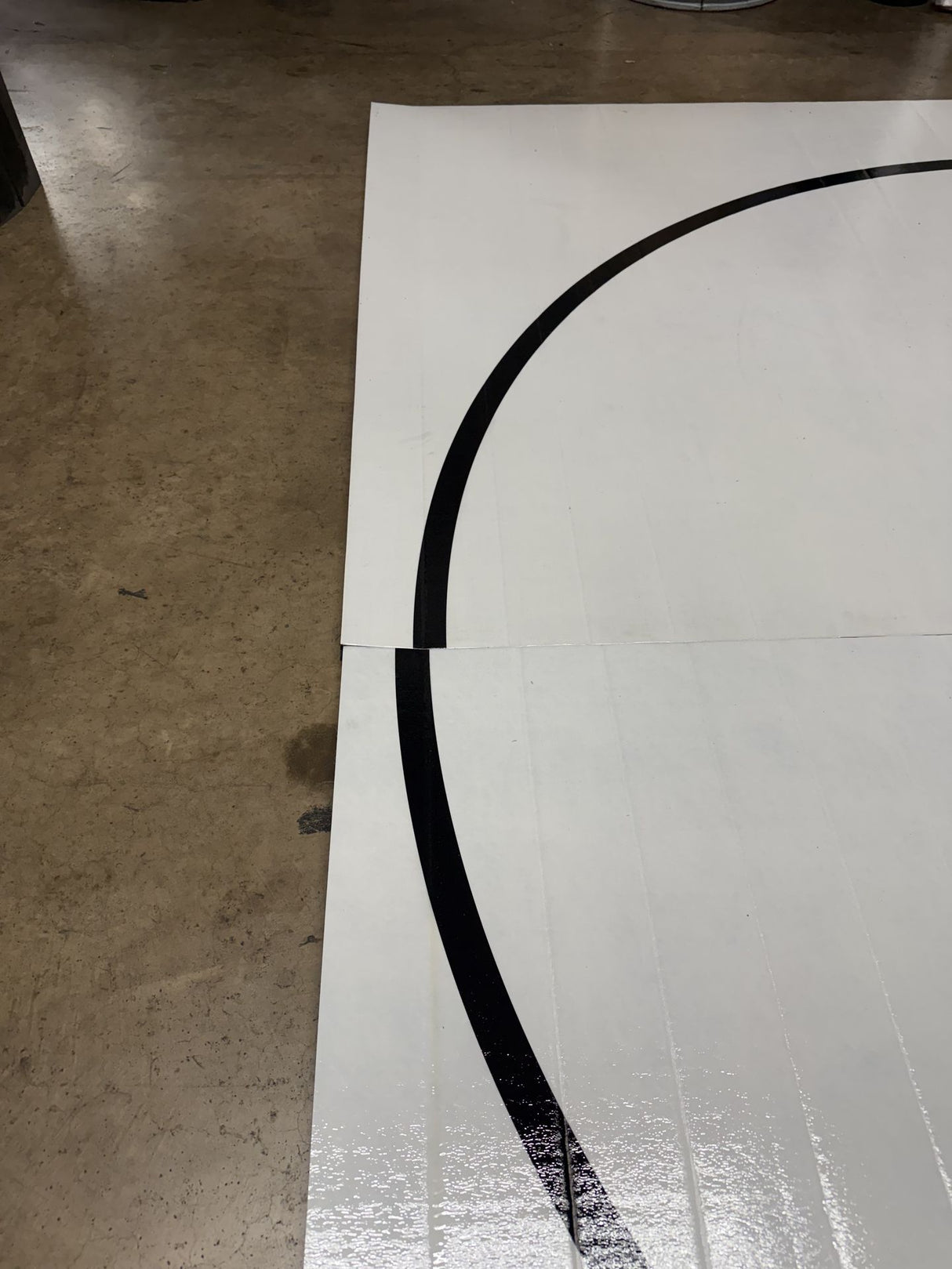 Flex 3 Home Wrestling Mat: Taped 8'8" x 10' White with black circle