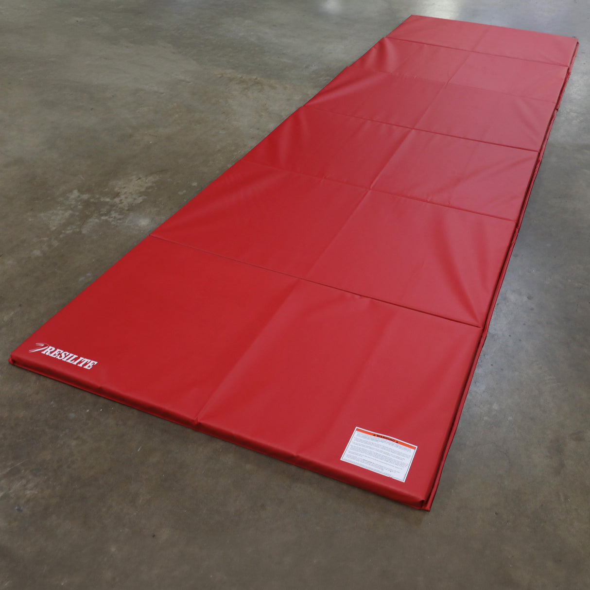 1-3/8" Senior Folding Mat | 4' x 12' | Red Unmmbossed Vinyl