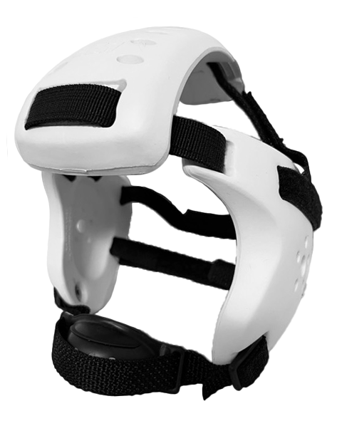 Earguard XP Wrestling Headgear - Youth White with Black Straps