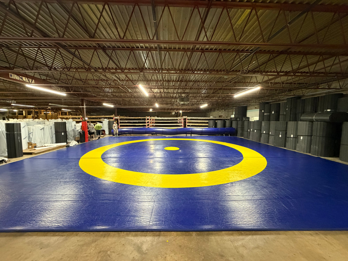 Classic Mat One Sided 45' 9" X 48' 11" Cobalt with Yellow Comp Circle (Copy)