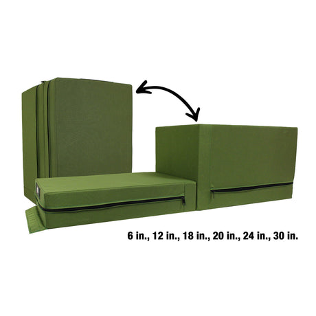 6-in-1 Plyo-Box (Olive Fabric) - STCK-PLYB6IN1-OLIVE - Resilite Mats