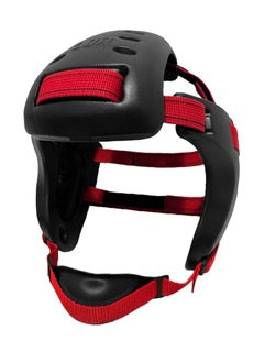 Earguard XP-4 Wrestling Headgear (Extra Rear Pad) - Adult Black with Red Straps