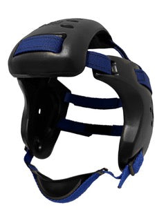 Earguard XP-4 Wrestling Headgear (Extra Rear Pad) - Adult Black with Blue Straps