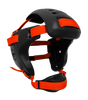Earguard XP Wrestling Headgear - Adult Black with Orange Straps - Resilite Sports Products