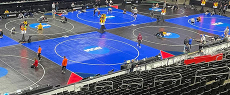 Carpet Corners for Wrestling Mats (Blue and Red)