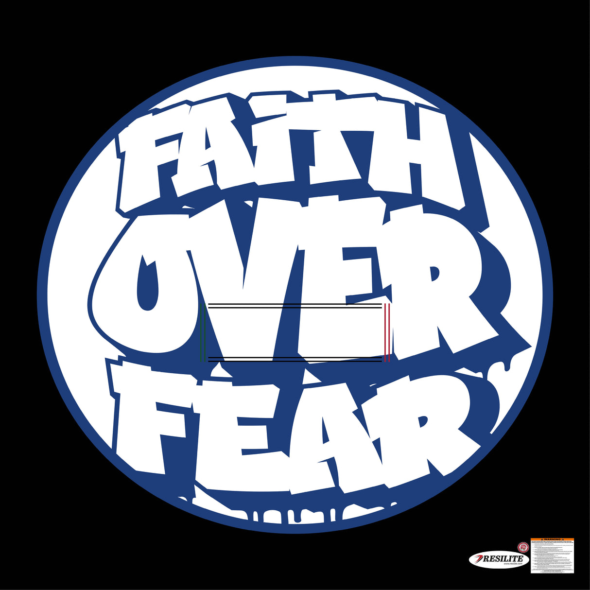 Faith Over Fear: Wrestling Home Training Mat — 9'4" x 10' - Tape