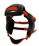Earguard XP-4 Wrestling Headgear (Extra Rear Pad) - Adult Black with Orange Straps