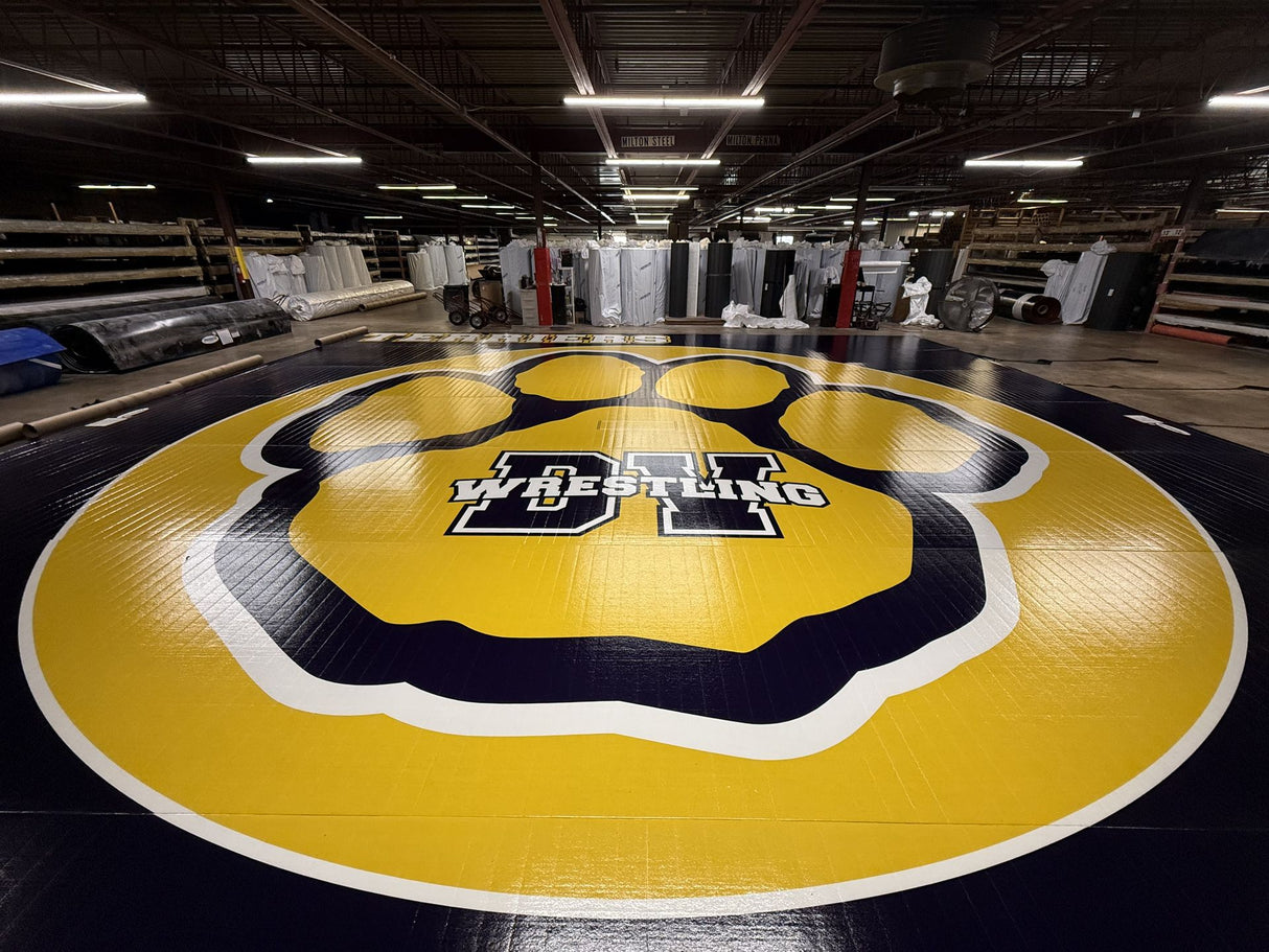 Flex 3 Wrestling Mat 42' x 42' Blue and Gold