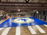 Classic Mat One Sided 37' 8" X 44' 3" Bright Blue with White and Gray Circle