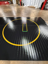 Flex 3 Wrestling Mat 2 Sections Black with Gold Lines