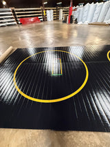 Flex 3 Wrestling Mat 2 Sections Black with Gold Lines