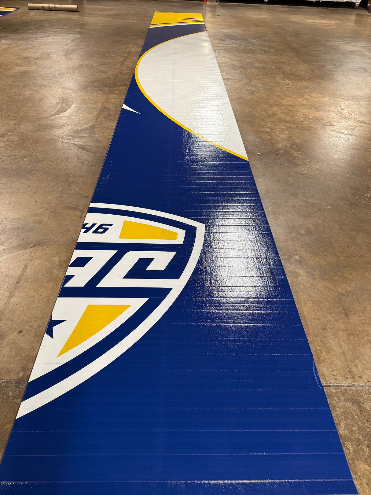 Flex 3 Wrestling Mat 5' x 44'  Blue, White, and Gold - 1 Section