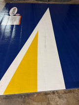 Flex 3 Wrestling Mat 6' x 44'  Blue, White, and Gold - 1 Section