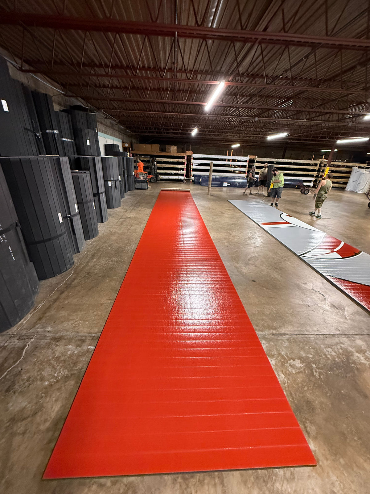 Flex 3 Wrestling Mat 6' x 40'  Red - 1 Section