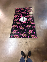 Flex 3 Wrestling Mat 5' x 9'  Black with Cheetah Bolt 1 Section