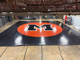 Flex 3 Wrestling Mat 42' x 41' 2"  Black and Orange 7 Sections