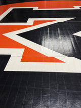 Flex 3 Wrestling Mat 42' x 41' 2"  Black and Orange 7 Sections