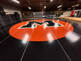 Flex 3 Wrestling Mat 42' x 42'  Black and Orange 7 Sections