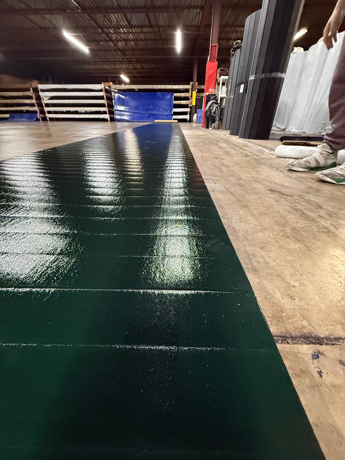 Flex 3 Wrestling Mat 5' x 40'  Dark Green 1 Section