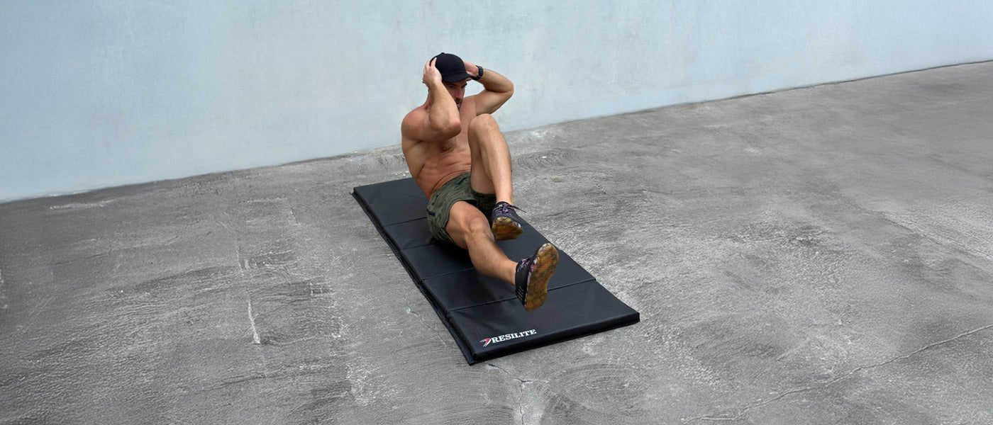 Person exercising on the Resilite OmniMat™