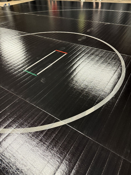 42' x 42' Black with gray 10' and 30' circles - 7 Sections