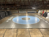 Flex 3 Wrestling Mat  38' x 37'2" Dark Gray and Sky Blue - Resi-Lock