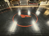 Flex 3 Wrestling Mat 40' x 40' Black With Orange Markings