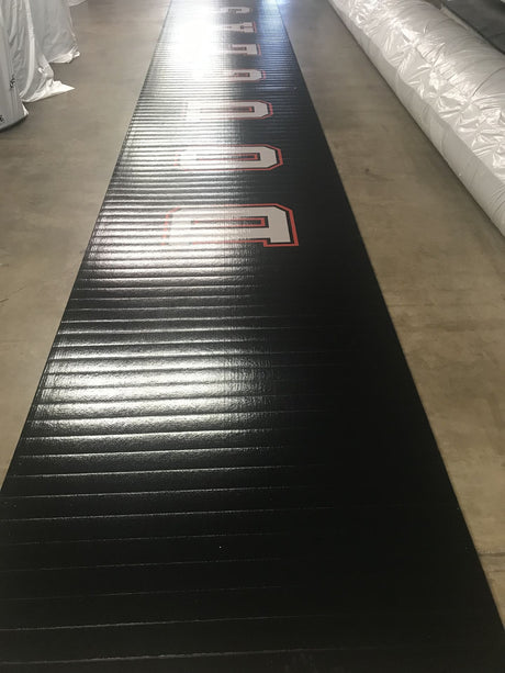 Flex 3 Wrestling Mat - 6' x 42' Black w/ letters- 1 Section
