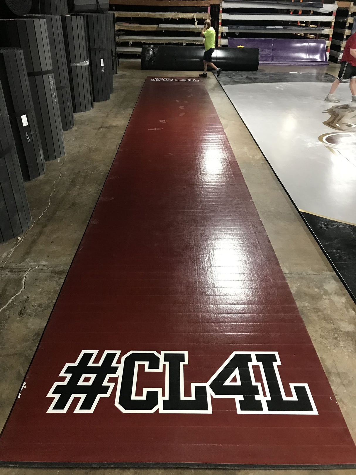 Flex 3 Wrestling Mat -  6' x 42' Maroon