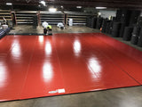 MMA Mat- Wrestling Mat - Flex 3-  42' x 40' Red - No Markings - 7 Section