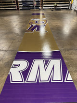 Flex 3 Wrestling  Taped Mat  6' x 42' Purple and Metallic Gold- 1 Section